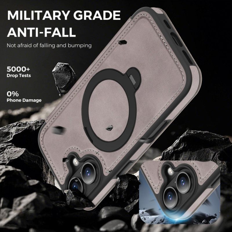 Folio Deksel Lær iPhone 17 Magsafe Integrert Rfid-blokkering