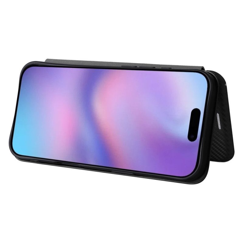 Folio Deksel Lær iPhone 17 Mobildeksel Karbonfiber
