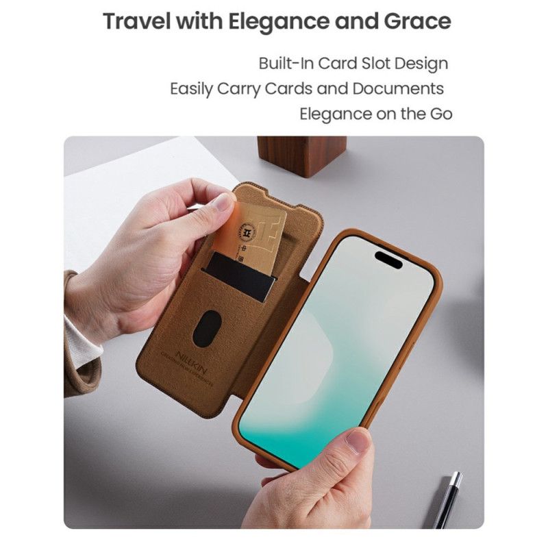 Folio Deksel Lær iPhone 17 Qin Pro-serien Nillkin
