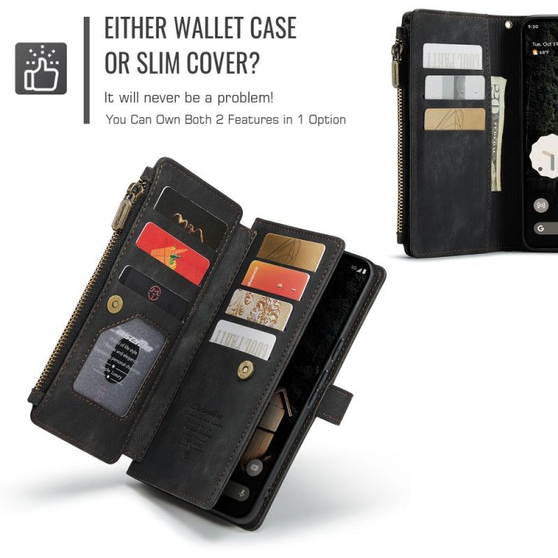 Folio Deksel Google Pixel 10 Pro Xl Caseme Semsket Skinn-effekt