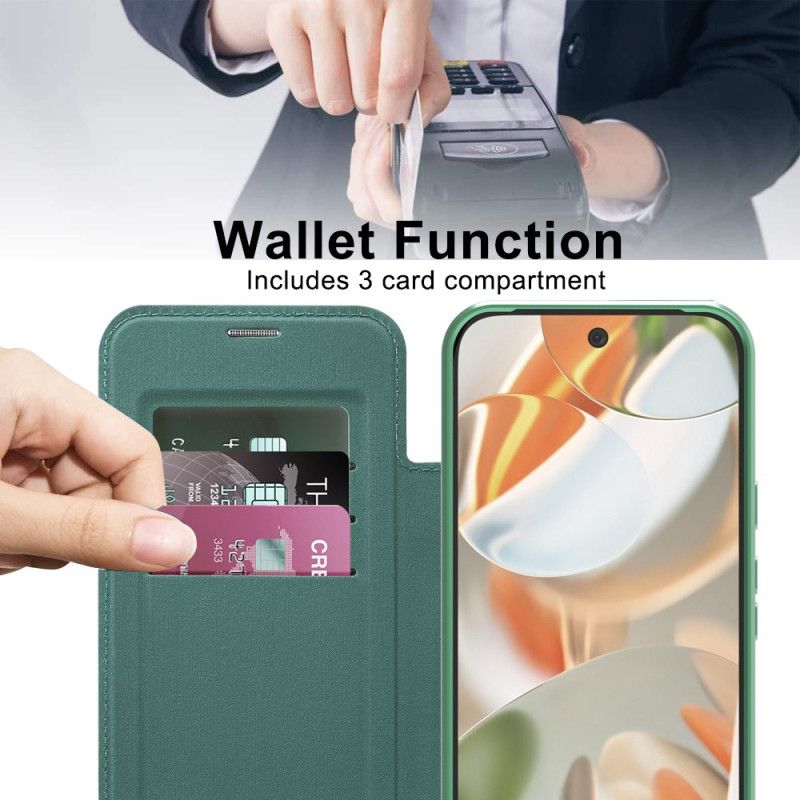 Folio Deksel Lær Google Pixel 10 Pro Xl Magsafe-kompatibel Med Rfid Blokkering