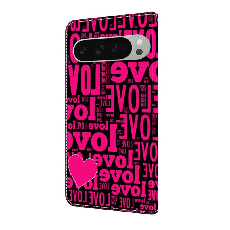 Lærdeksel Folio Deksel Google Pixel 10 Pro Xl Mobildeksel Kjærlighet