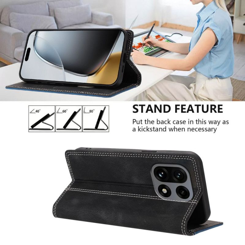 Folio Deksel Lær Oneplus 15 Mobildeksel Tofarget Rfid-beskyttelse