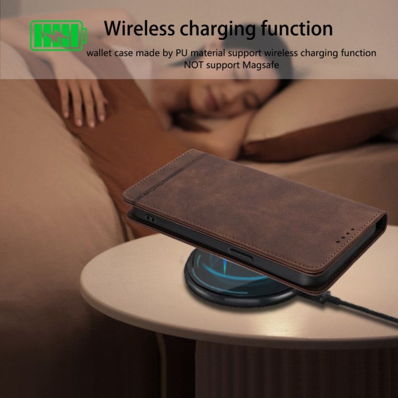 Folio Deksel Lær Oneplus 15 Premium Rfid-design