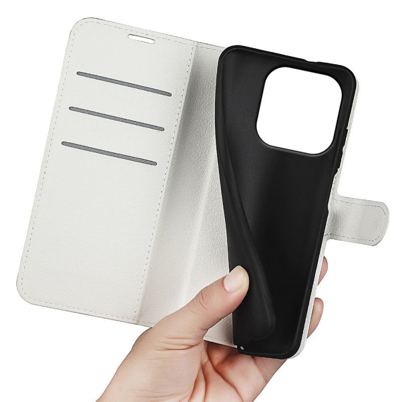 Folio Deksel Oneplus 15 Litchi I Kunstskinn