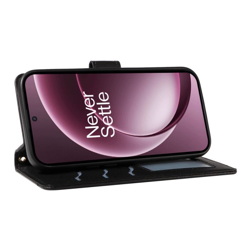 Folio Deksel Oneplus 15 Vattert Med Skulderstropp Og Stropp