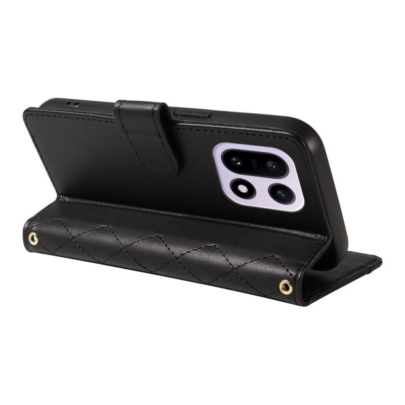 Folio Deksel Oneplus 15 Vattert Med Skulderstropp Og Stropp