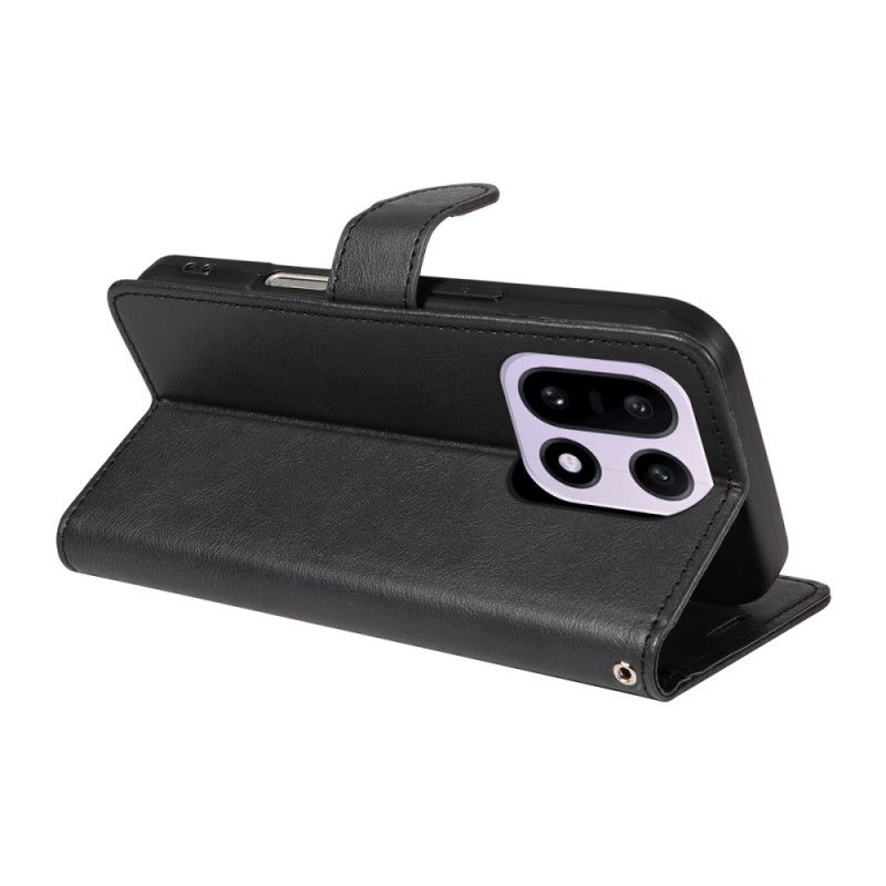 Folio Deksel Til Oneplus 15 Ensfarget Kunstskinn