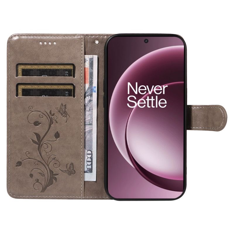 Lærdeksel Folio Deksel Oneplus 15 Mobildeksel Blomstermønster