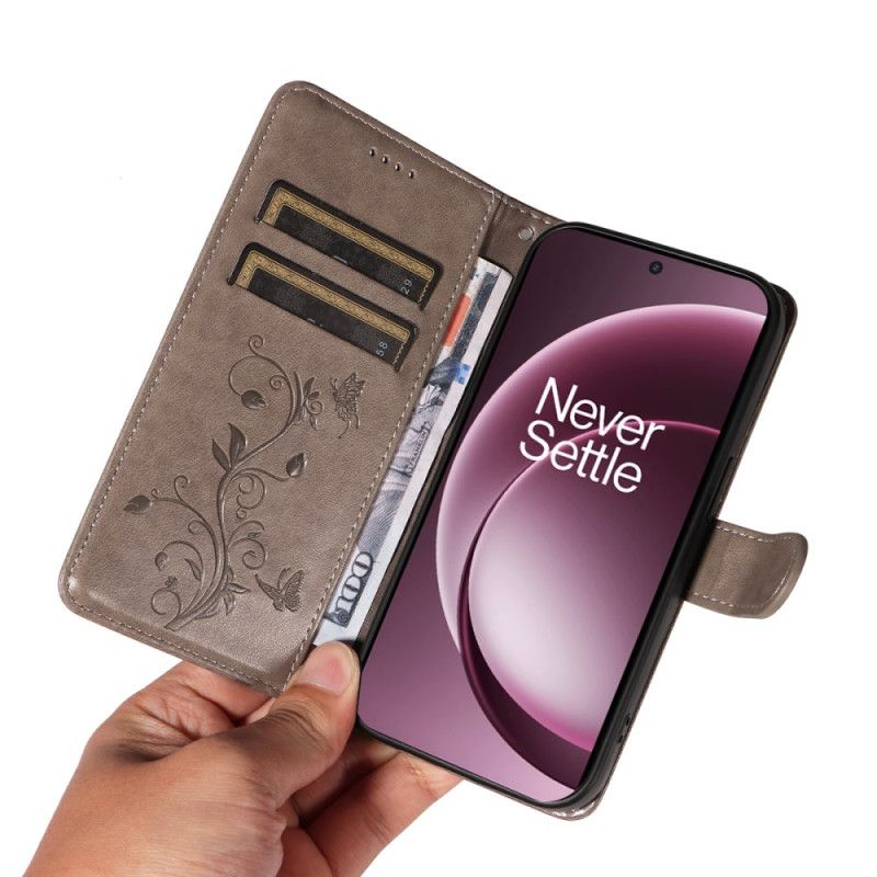 Lærdeksel Folio Deksel Oneplus 15 Mobildeksel Blomstermønster