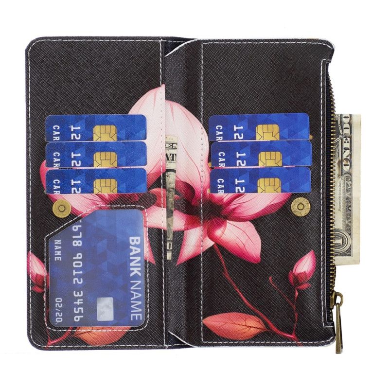 Folio Deksel Til Xiaomi Redmi Note 13 Pro 4g Lotus Strap Lommebok