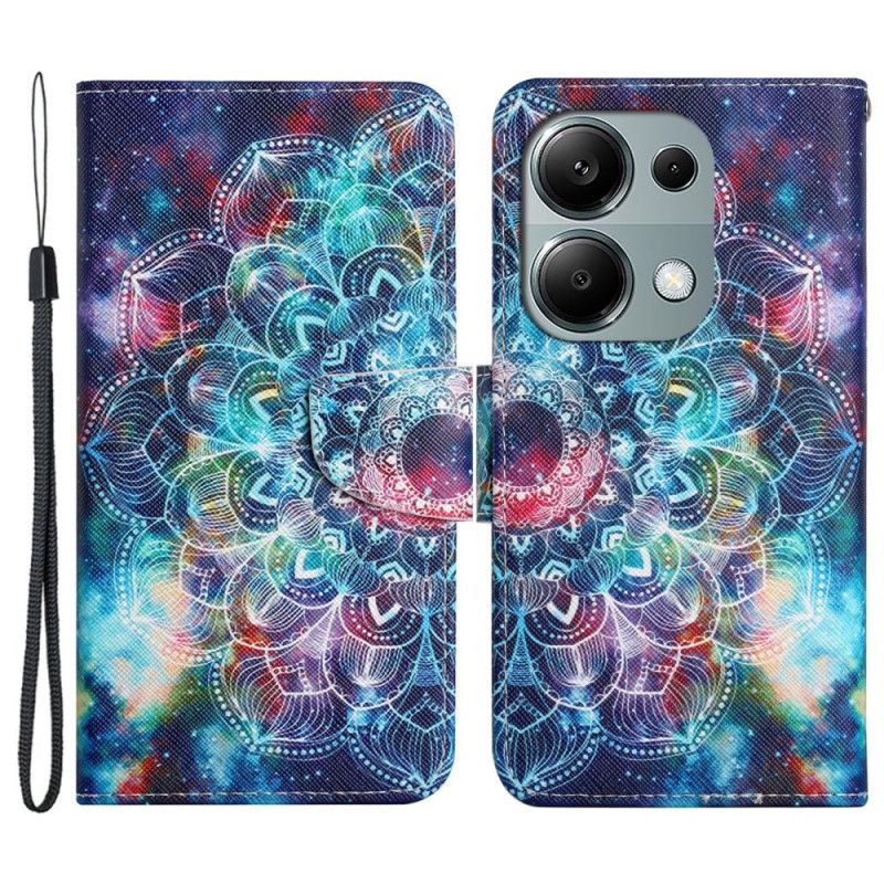 Lærdeksel Folio Deksel Xiaomi Redmi Note 13 Pro 4g Mobildeksel Stjernehimmel Og Lanyard Mandala