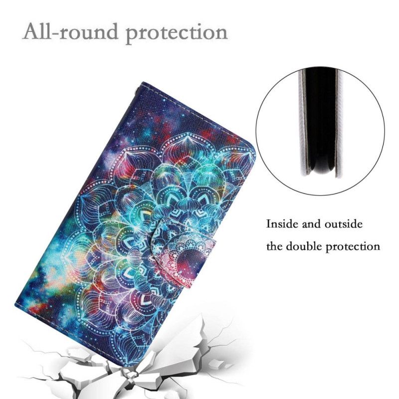 Lærdeksel Folio Deksel Xiaomi Redmi Note 13 Pro 4g Mobildeksel Stjernehimmel Og Lanyard Mandala