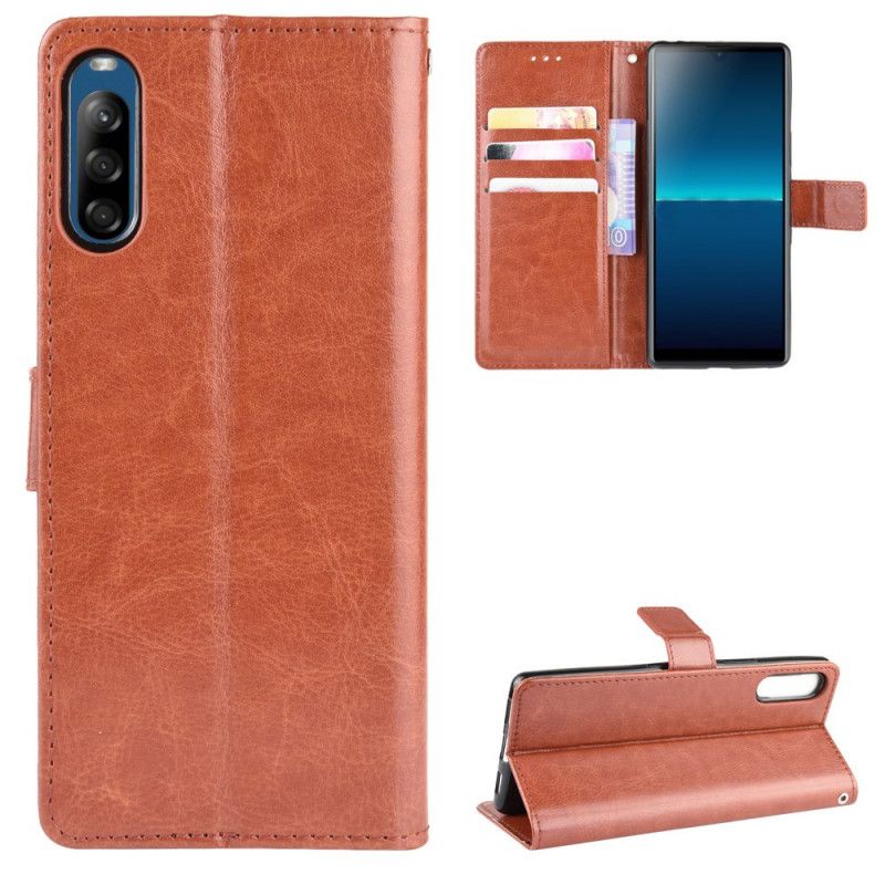 Folio Deksel for Sony Xperia L4 Svart Prangende Kunstlær