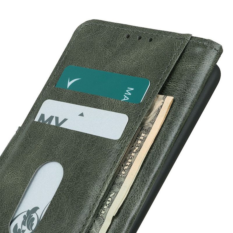 Lærdeksel Folio Deksel Sony Xperia L4 Grønn Designer Skinnstil