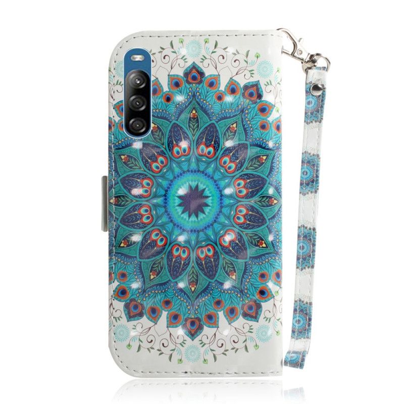 Lærdeksel Folio Deksel Sony Xperia L4 Mesterlig Mandala Med Tanga