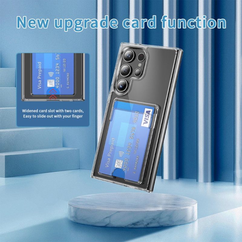 Deksel Samsung Galaxy S25 Ultra 5g Gjennomsiktig Med Kortholder