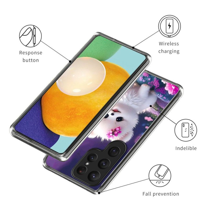 Deksel Samsung Galaxy S25 Ultra 5g Hvit Valp Beskyttelse Deksel
