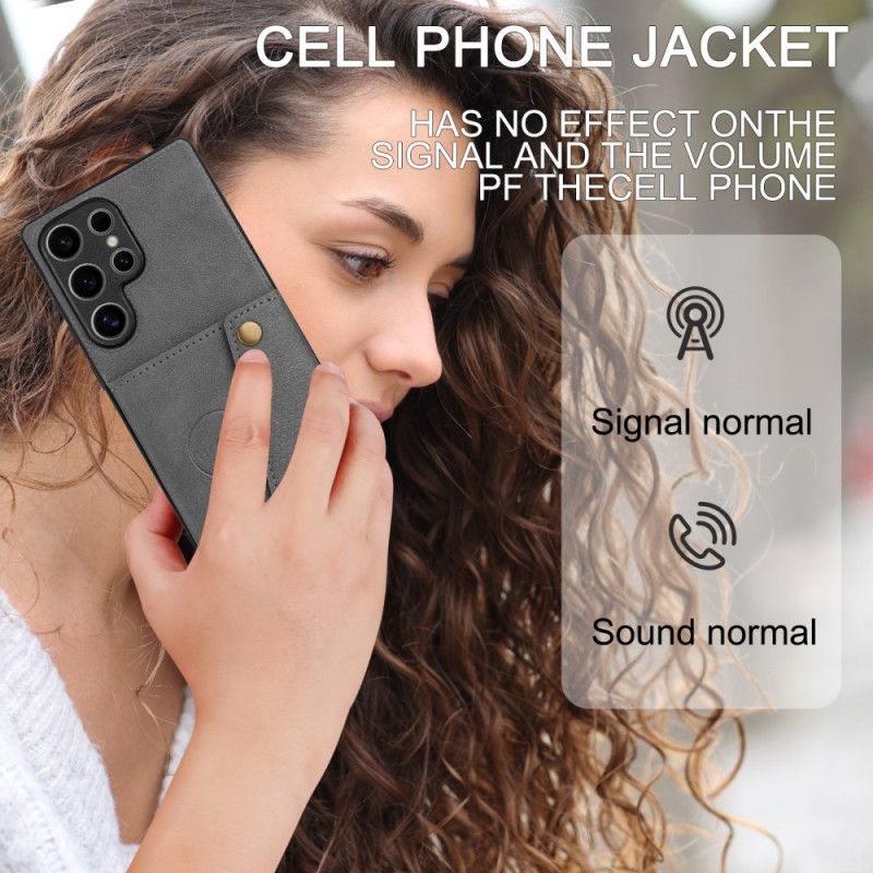 Deksel Samsung Galaxy S25 Ultra 5g Kortholder I Retrostil