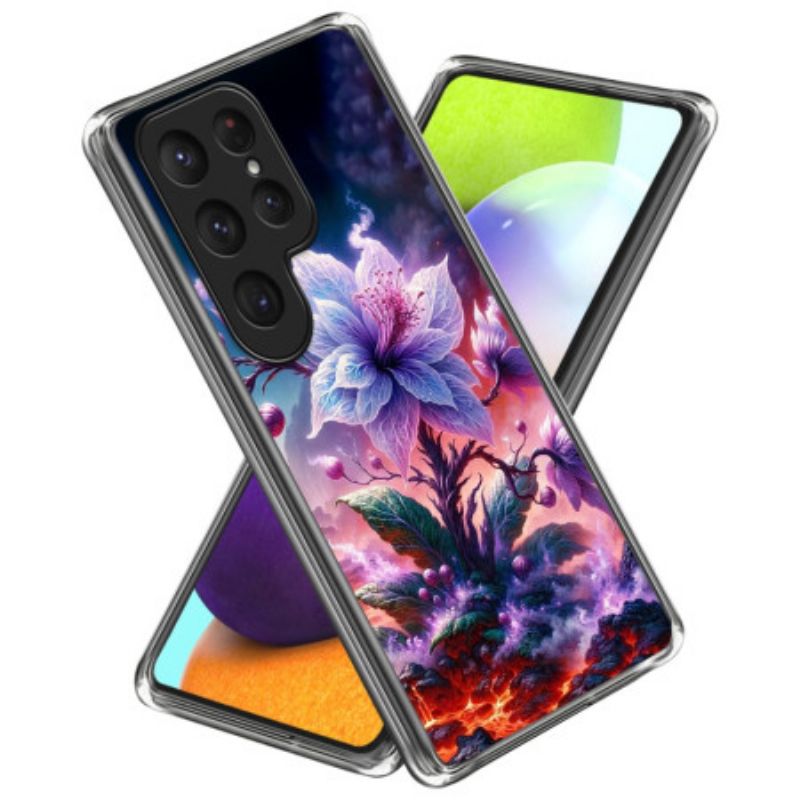 Deksel Samsung Galaxy S25 Ultra 5g Lilla Blomster