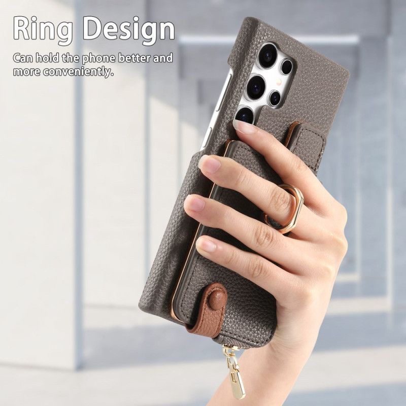 Deksel Samsung Galaxy S25 Ultra 5g Lommebok I Kunstskinn Beskyttelse Deksel