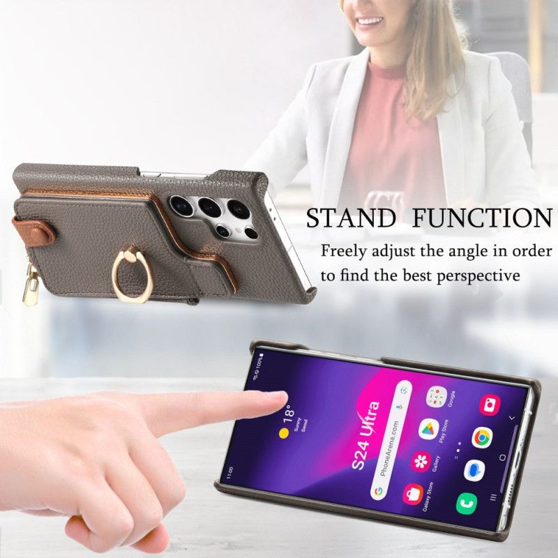 Deksel Samsung Galaxy S25 Ultra 5g Lommebok I Kunstskinn Beskyttelse Deksel