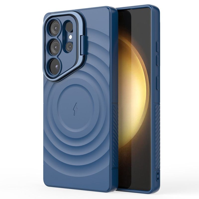 Deksel Samsung Galaxy S25 Ultra 5g Magsafe-kompatibel Bølget Design Med Stativ
