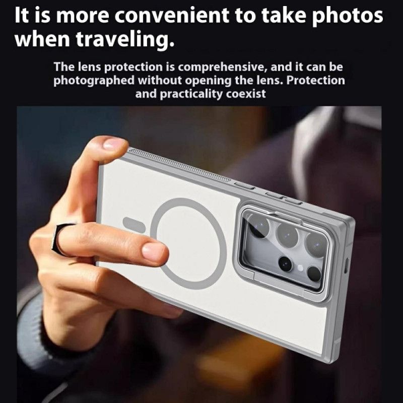 Deksel Samsung Galaxy S25 Ultra 5g Magsafe-kompatibel Matt Design Som Motstår Fingeravtrykk Og Stativ Beskyttelse Deksel