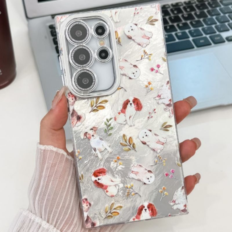 Deksel Samsung Galaxy S25 Ultra 5g Mobildeksel Mønster Med Linsebeskytter