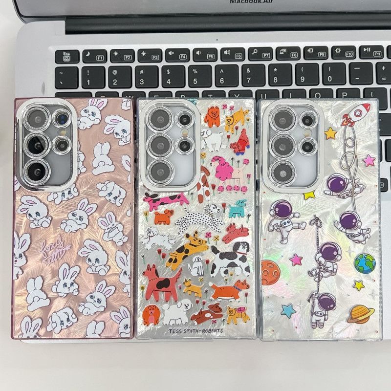 Deksel Samsung Galaxy S25 Ultra 5g Mobildeksel Morsomme Kaniner Med Linsebeskytter