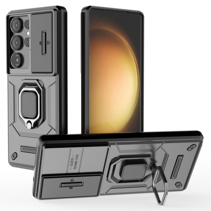 Deksel Samsung Galaxy S25 Ultra 5g Mobildeksel Slitesterk Ring Med Linsebeskytter