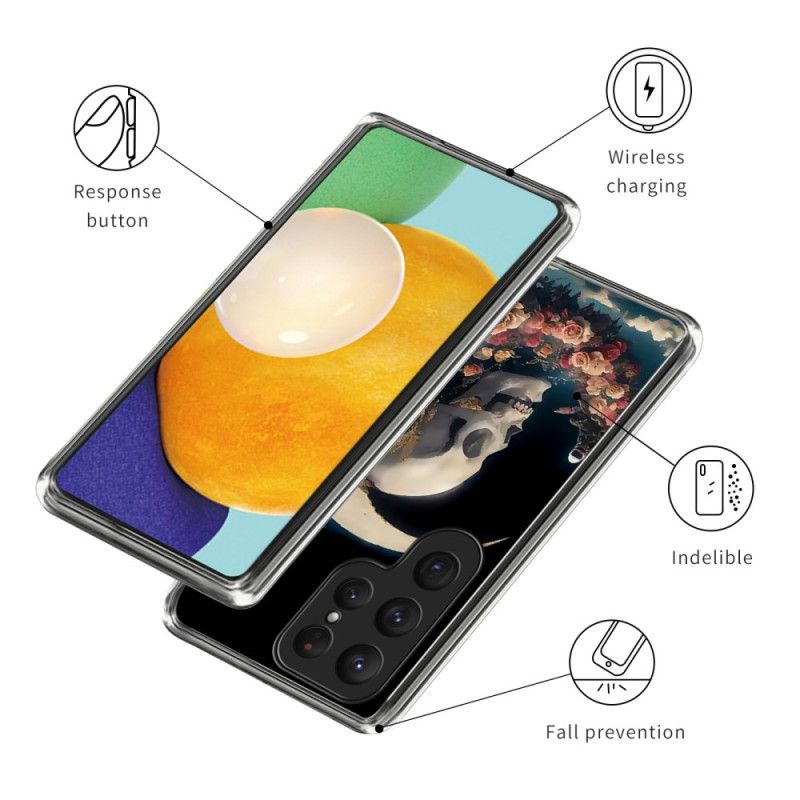 Deksel Til Samsung Galaxy S25 Ultra 5g Rosa Hodeskalle