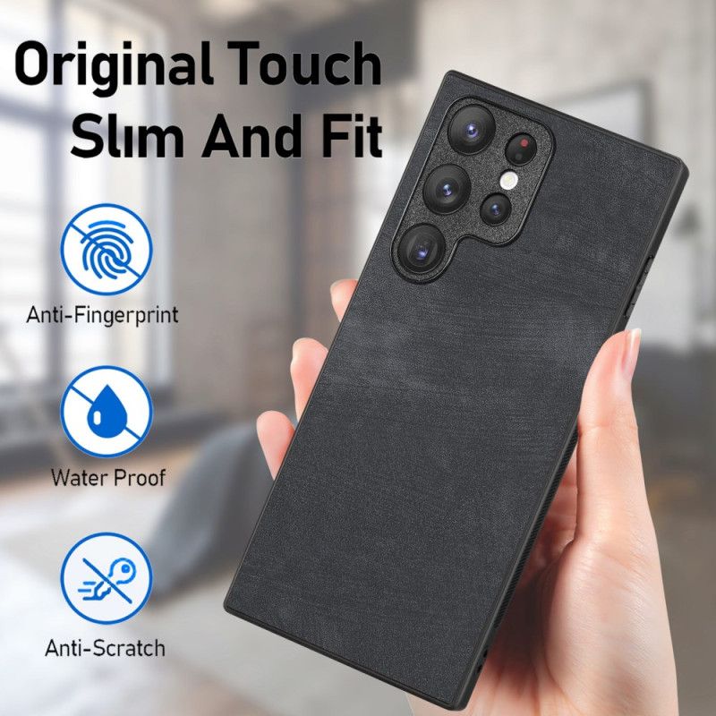 Deksel Til Samsung Galaxy S25 Ultra 5g Semsket Skinn-stil