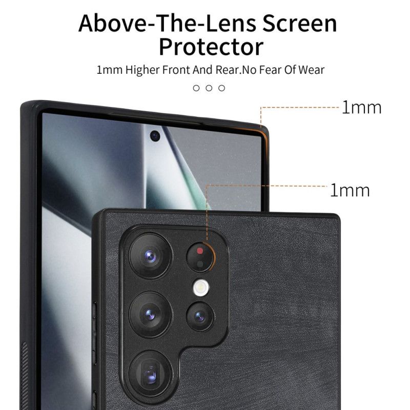 Deksel Til Samsung Galaxy S25 Ultra 5g Semsket Skinn-stil