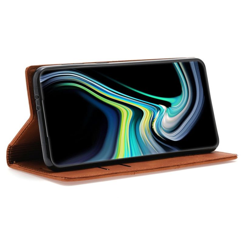 Folio Deksel Lær Samsung Galaxy S25 Ultra 5g Mobildeksel Doble Linjer