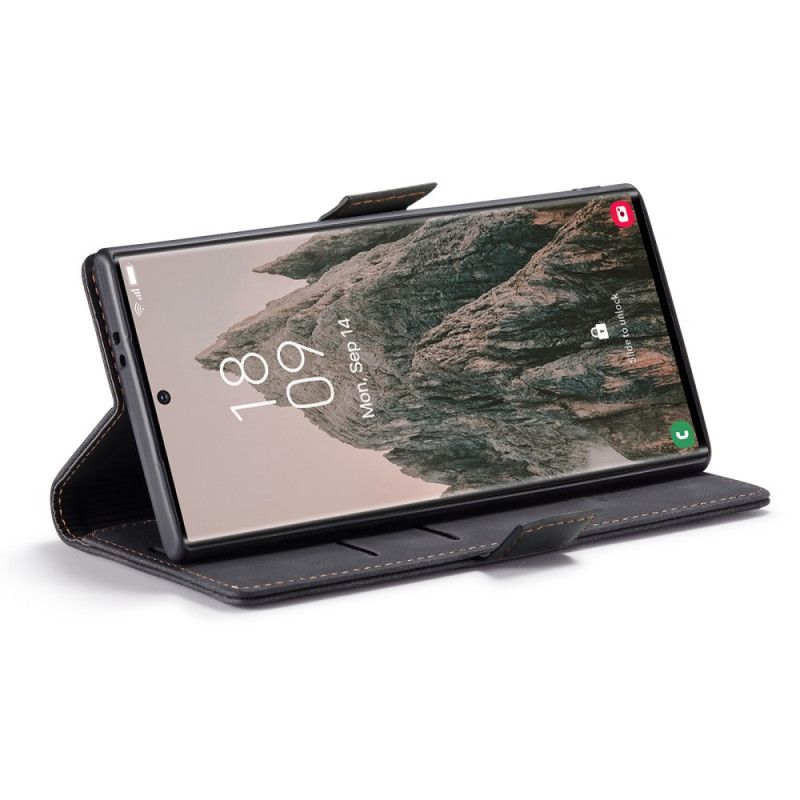 Folio Deksel Samsung Galaxy S25 Ultra 5g Caseme Med Semsket Skinneffekt