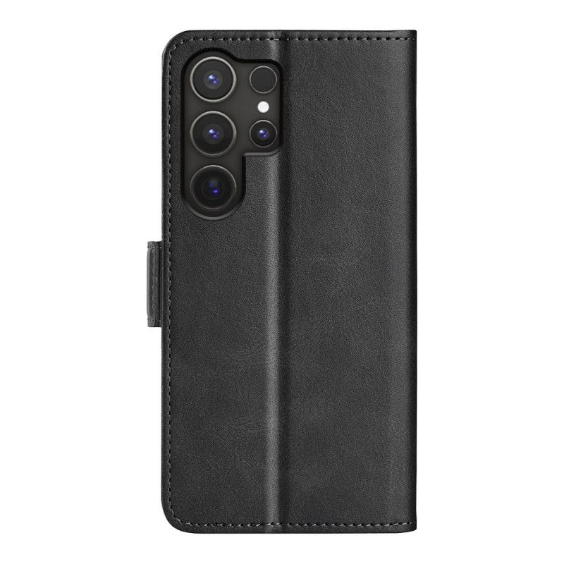 Folio Deksel Samsung Galaxy S25 Ultra 5g Dobbel Lås Beskyttelse Deksel