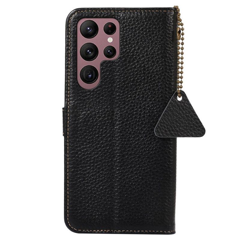 Folio Deksel Samsung Galaxy S25 Ultra 5g Litchi-skinn Med Rfid-blokkering