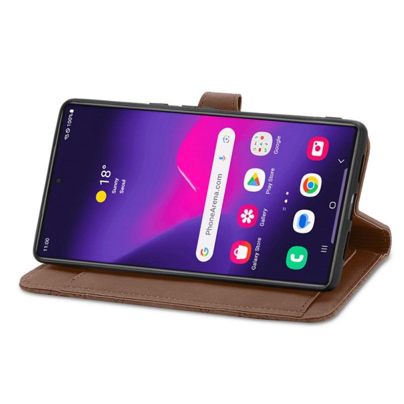 Folio Deksel Samsung Galaxy S25 Ultra 5g Lommebok Med Blondedesign Og Glidelås