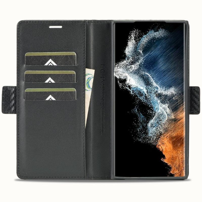 Folio Deksel Til Samsung Galaxy S25 Ultra 5g Karbonfiber Lc.imeeke