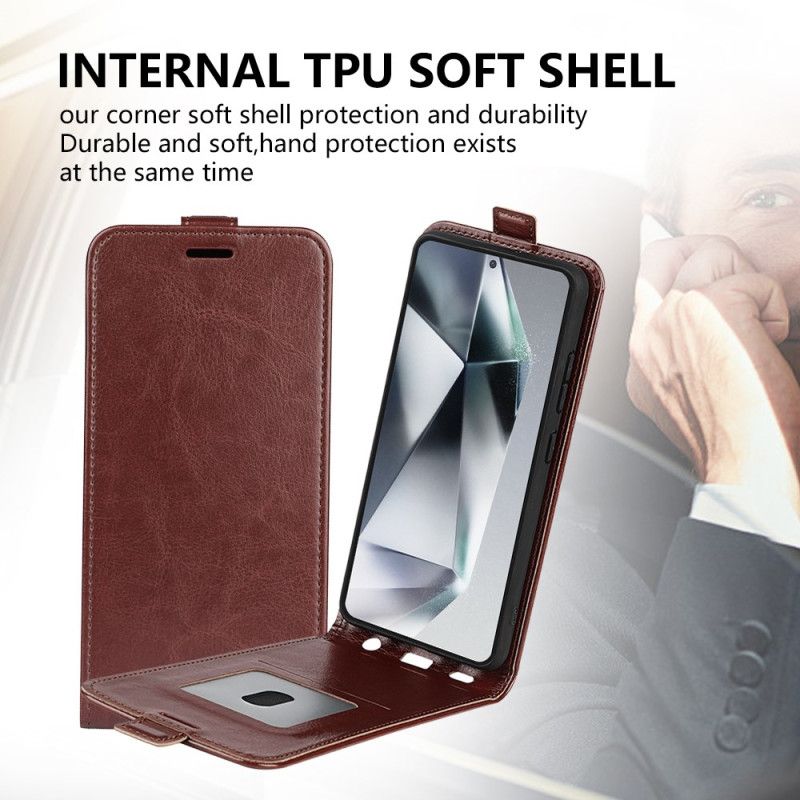 Lærdeksel Folio Deksel Samsung Galaxy S25 Ultra 5g Vertikal Klaff