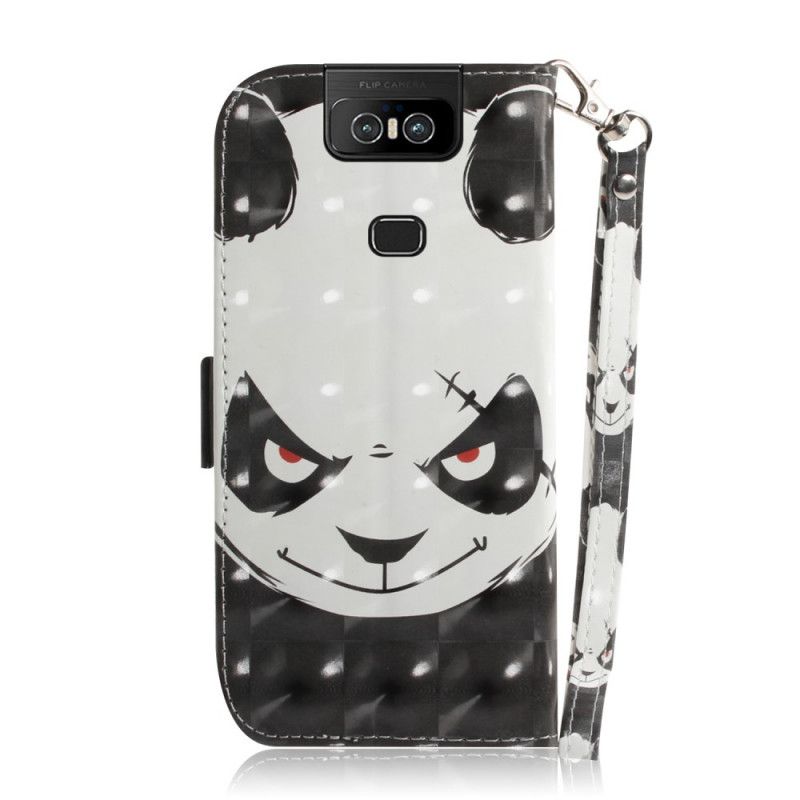 Folio Deksel Asus ZenFone 6 Sint Panda Med Tanga