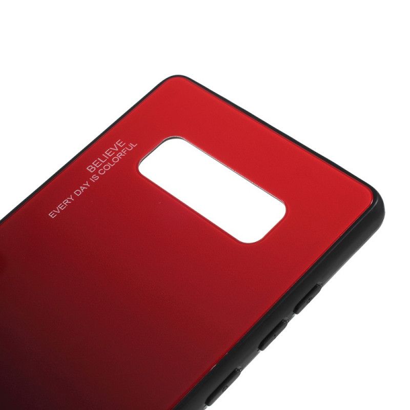 Deksel for Samsung Galaxy Note 8 Rød Vær Deg Selv Herdet Glass