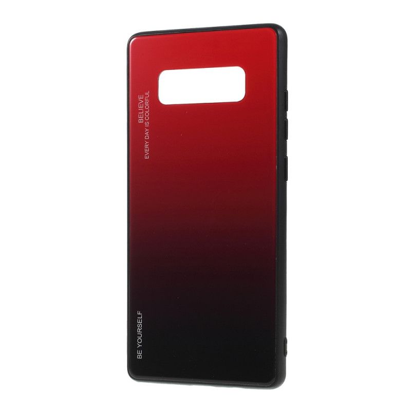Deksel for Samsung Galaxy Note 8 Rød Vær Deg Selv Herdet Glass