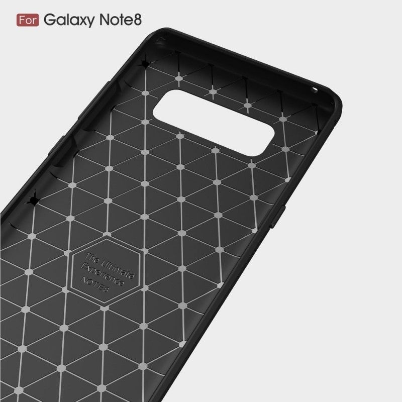 Deksel for Samsung Galaxy Note 8 Svart Børstet Karbonfiber