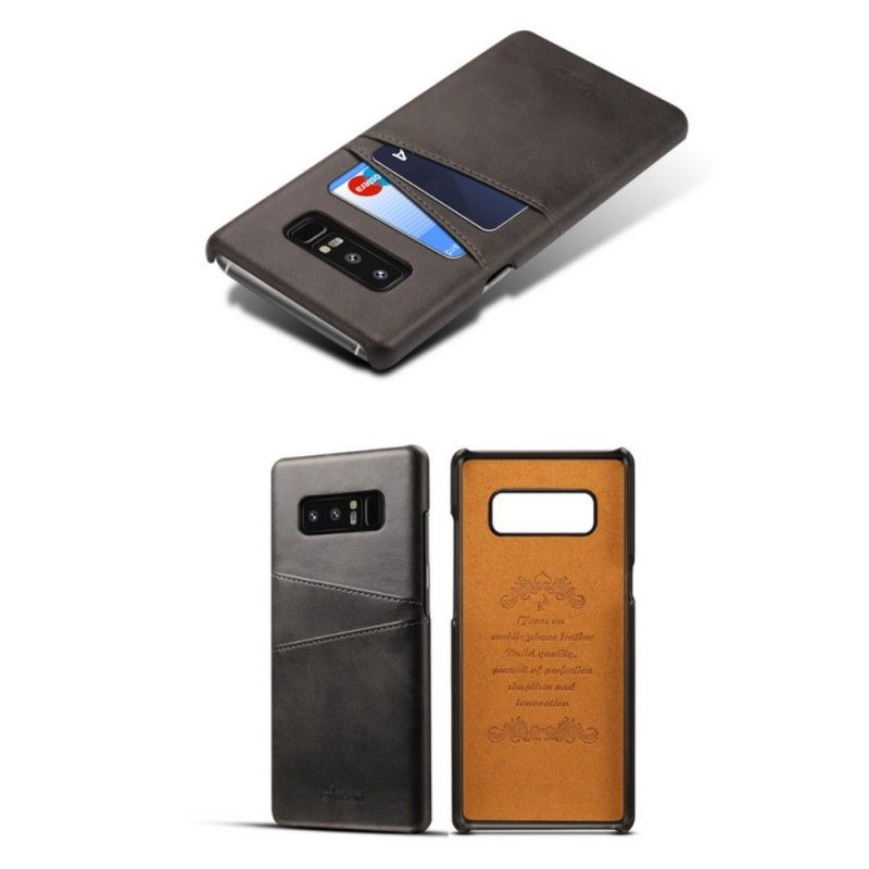 Deksel for Samsung Galaxy Note 8 Svart Kortholder