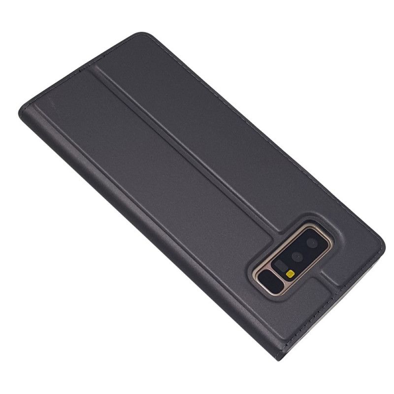 Folio Deksel Samsung Galaxy Note 8 Svart Premium Skinneffekt Anti-fall