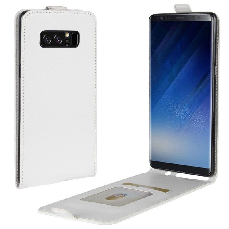 Folio Deksel Samsung Galaxy Note 8 Svart Sammenleggbar Skinneffekt