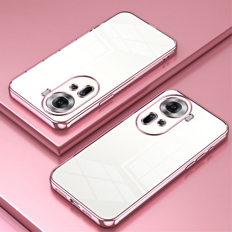 Deksel Oppo Reno 11 5g Transparente Metalliske Kanter