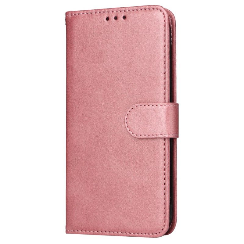 Folio Deksel Oppo Reno 11 5g Ensfarget Skinneffekt Med Stropp
